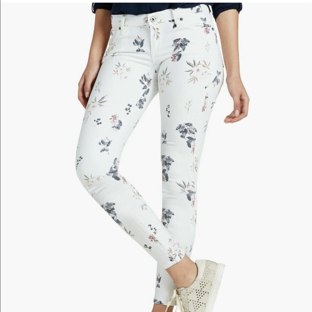 Lolita Capri White Floral Lucky Brand Jeans